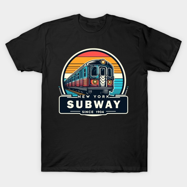 New York Subway NYC Subway Train 1904 T-Shirt by Nysa Design